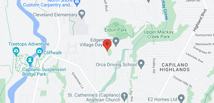 map of 3850 HILLCREST AVENUE